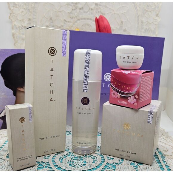 Tatcha Other - TATCHA RICE WASH ESSENCE SILK CREAM KISSU BUNDLE 6PCS. NEW